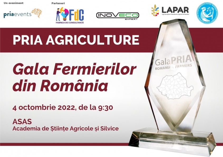 Pria Gala Fermierilor din România și Targ de Joburi in Agricultura, 4 octombrie