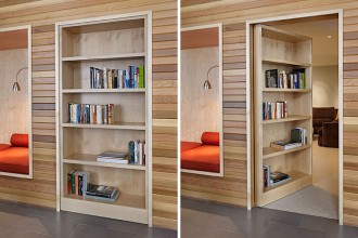 Ușile secrete mascate în mobilier, utile pentru separarea completă a spațiilor