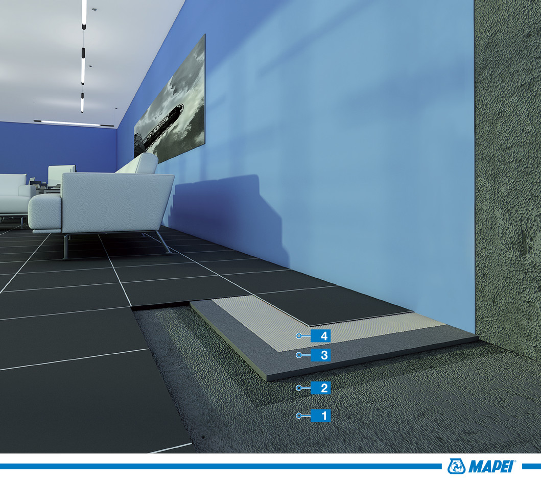 Sistem de montaj al pardoselilor din PVC  pe suport denivelat cu umiditate crescută