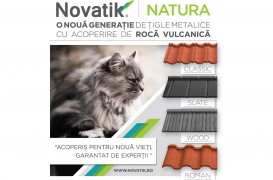 Novatik NATURA - o nouă generație de țigle metalice cu acoperire de rocă vulcanică