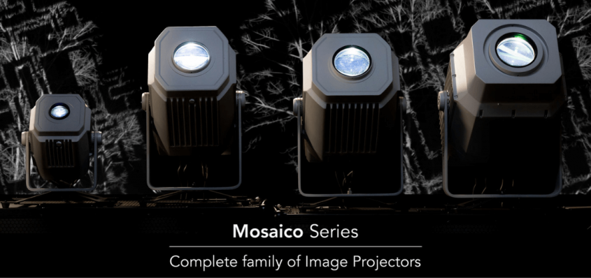 Proiectorul LED gobo pentru exterior Mosaico L de la Prolights
