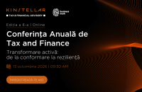 Kinstellar&rsquo;s Annual Tax & Finance Conference ediția a VI-a Pe 13 octombrie 2026 discutăm despre anatomia