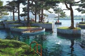 Un "arhipelag" de parcuri plutitoare, construit într-o capitală europeană