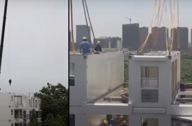 Cum este ridicat un bloc de zece etaje în mai puţin de 29 de ore (Video) 