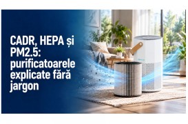 CADR, HEPA și PM2.5: termenii purificatoarelor explicați fără jargon