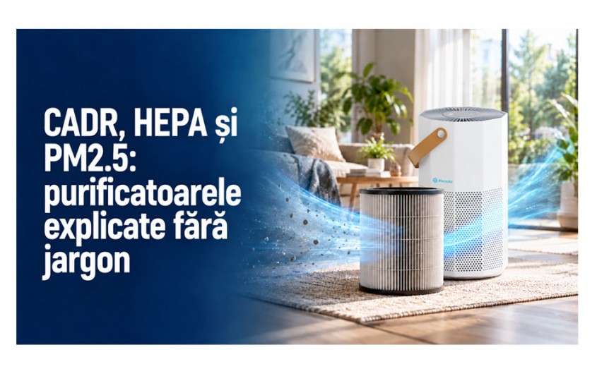 CADR, HEPA și PM2.5: termenii purificatoarelor explicați fără jargon