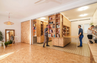 Module culisante transforma interioarele unui apartament din Madrid