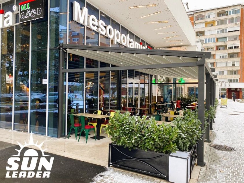 Lanțul de restaurante Mesopotamia și terasele cu pergole retractabile  