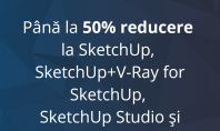 Prețuri promoționale la abonamentele SketchUp SketchUp+V-Ray for SketchUp SketchUp Studio și Twinmotion la achiziționarea unui abonament