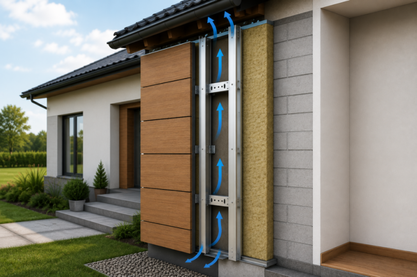 Fațada ventilată pentru locuințe unifamiliale &ndash; protecție, estetica și confort de durată