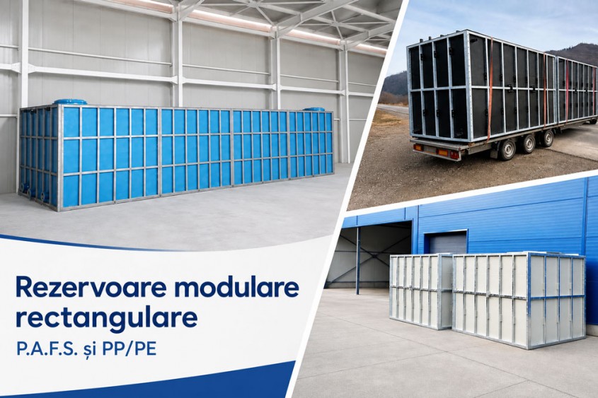 Rezervoare modulare rectangulare din P.A.F.S. și PP/PE – soluții adaptate fiecărui proiect