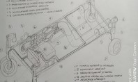 Automobil cu turbină cu hidrogen tracțiune integrală electrică direcție independentă pe fiecare roată și gardă la