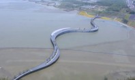 Un pod a cărui formă imită ondulațiile apei Lung de 586 de metri podul pe grinzi