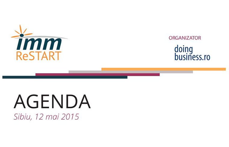 Agenda evenimentului "IMM ReStart - Descopera-ti potentialul” de la Sibiu