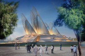 Un muzeu futurist creat Foster + Partners își deschide aripile pentru a se răcori