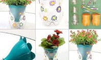 Ghivece de flori din sticle de plastic Si ghivecele de flori pot fi abordate cu creativitate!