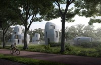 Viitorul construcțiilor? În Olanda se construiește o micro-comunitate de case imprimate 3D