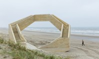 Un punct de observație sculptural pe coasta belgiană Numită Westerpunt structura sub forma unui inel pentagonal