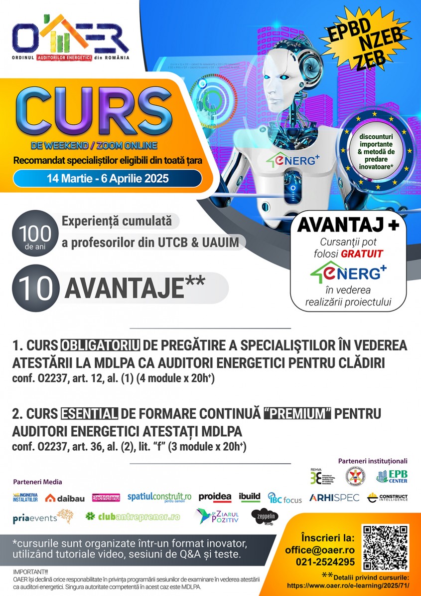 Curs de weekend/ Zoom online (Auditori Energetici)