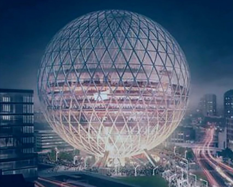 O sală de concerte în formă sferică este planificată pentru estul Londrei