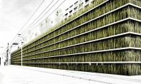 Concept pentru un spatiu de parcare inchis complet in vegetatie Shinjuku Gardens este un concept propus