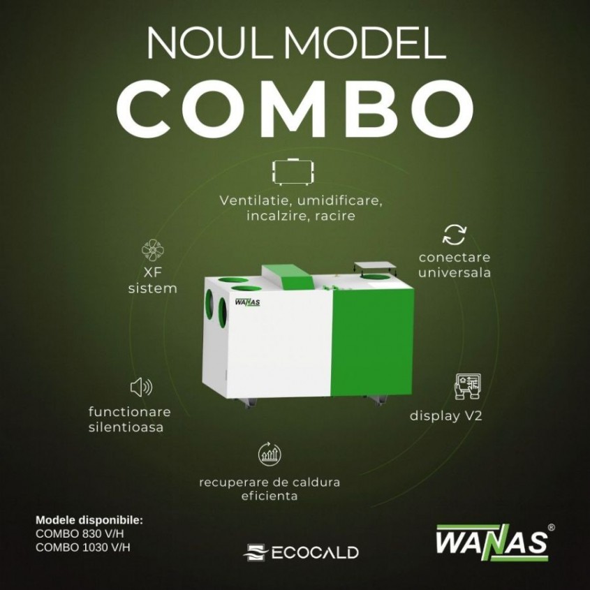 Noul WANAS COMBO - Soluția completă pentru un aer sănătos și confort în fiecare anotimp