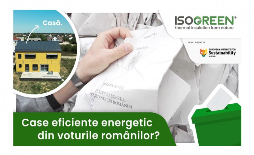 Din urnă, direct în pereți: Isogreen face case eficiente energetic din voturile românilor!