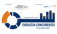 Lansarea raportului „Evoluția concurenței în sectoare cheie – 2021” 14 decembrie 2021 Evenimentul organizat în parteneriat