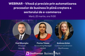 Despre digitalizarea și automatizarea proceselor de business din sectorul e-commerce, 22 martie 