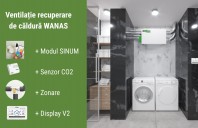 Ventilație inteligentă pentru case, cu WANAS Classic 250 H, compatibilă cu modulul SINUM