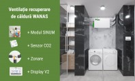 Ventilație inteligentă pentru case cu WANAS Classic 250 H compatibilă cu modulul SINUM Compatibilitate cu modulul