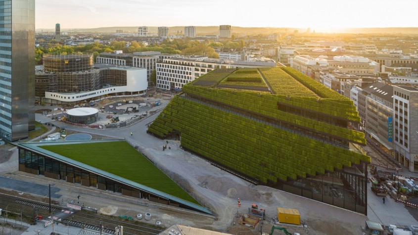 Cea mai mare faţadă verde din Europa este acoperită cu opt kilometri de garduri vii