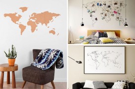 Cu harta lumii pe perete! Iată 10 modele interesante de hărți