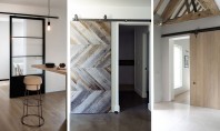 Uși glisante de „hambar” în spații moderne In functie de designul casei aveti de ales intre
