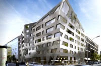 Imobil de apartamente cu forme ascutite si fatada metalizata marca Daniel Libeskind