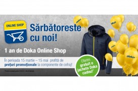 Oferte promoționale la aniversarea unui an de Doka Online Shop 