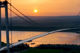Cele mai noi imagini cu podul peste Dunăre de la Brăila