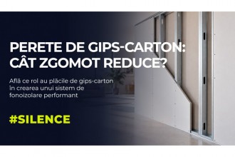 C&acirc;t zgomot poate reduce un perete de gips-carton?