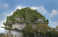 Un buncăr din Al Doilea Război Mondial a devenit un hotel acoperit cu mii de plante