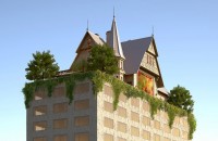 Philippe Starck construiește un hotel cu casă și grădină pe acoperiș