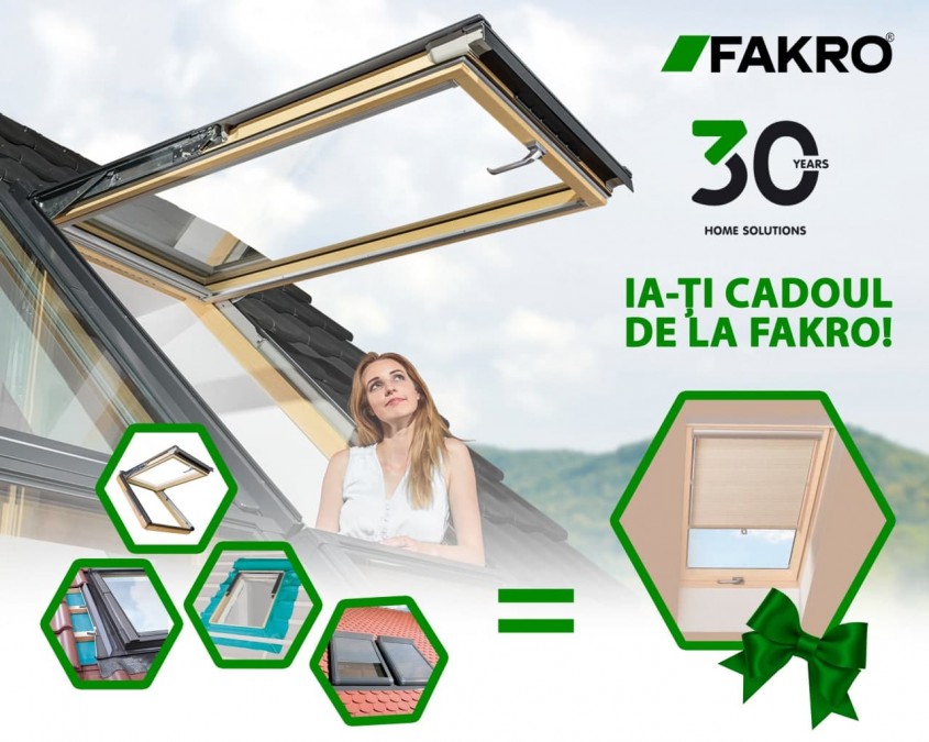  30 de ani de ferestre de mansardă. Ia-ţi cadoul de la FAKRO!