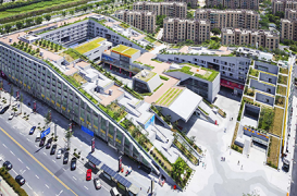 Combinatie reusita de spatii rezidentiale si comerciale in proiectul Hangzhou Duolan