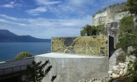 Crama Tonnelle atent inserata in peisajul terasat al muntilor din Elvetia