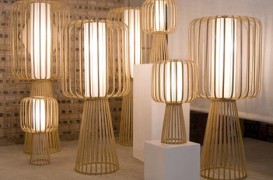 Lampi handmade din bambus
