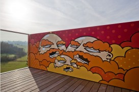 Bloc de apartamente in Luxemburg juxtapunere intre graffiti si arhitectura
