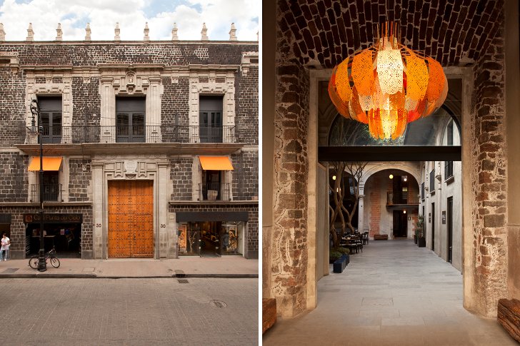 Palat din sec al XVII-lea transformat in hotel de lux in centrul istoric al orasului Mexic