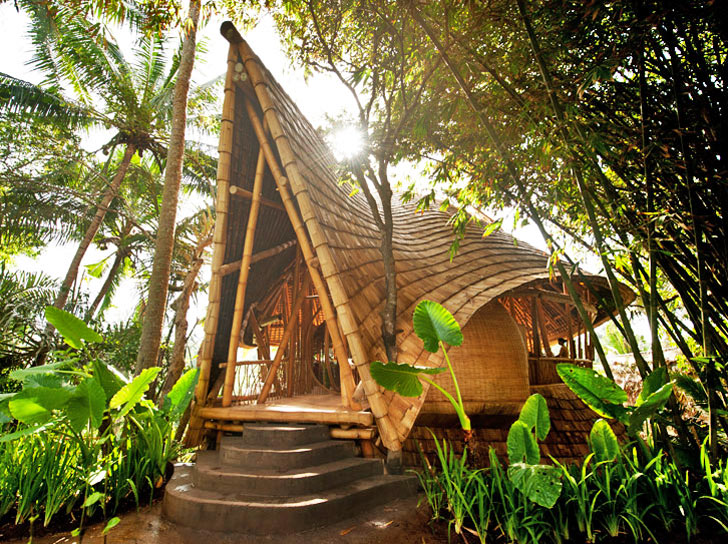 Case din bambus in Bali