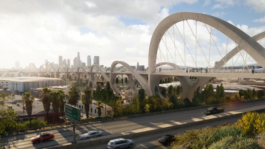 Conceptul propus de HNTB pentru Viaductul 6th Street