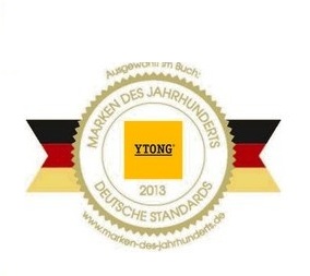 Ytong a primit pentru a doua oară disticţia Brand of the century
