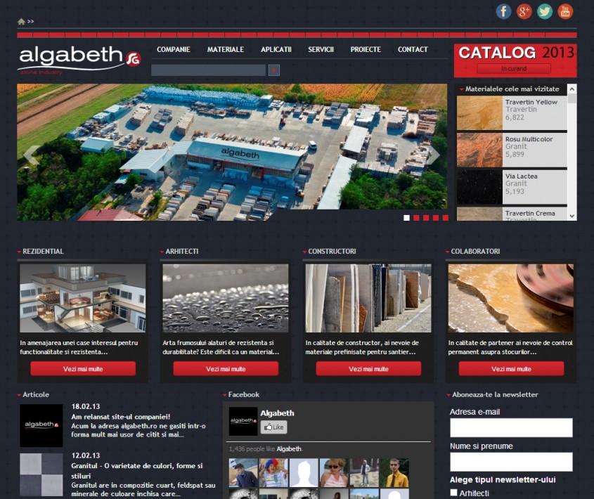 Algabeth relanseaza site-ul companiei